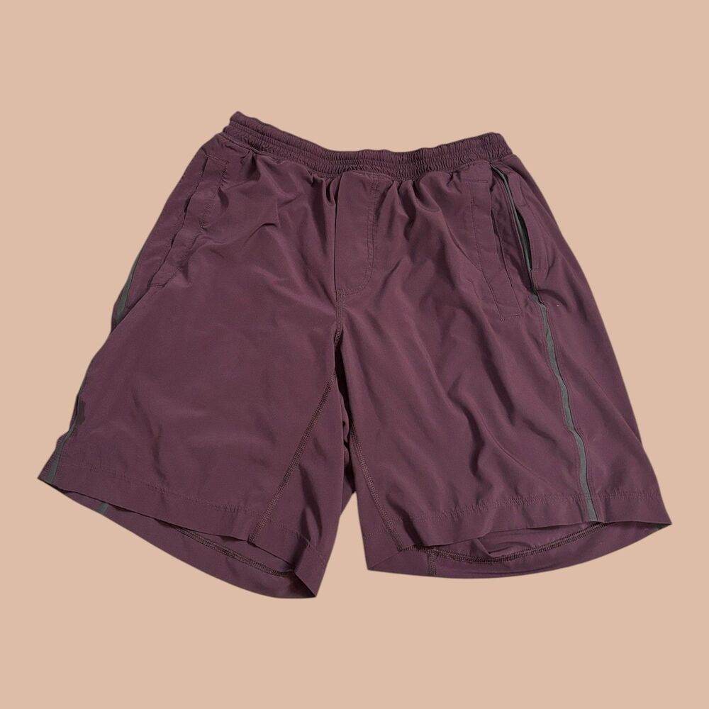 Lululemon Pace Breaker Lined Shorts Mens Size Large Purple Activewear Gym